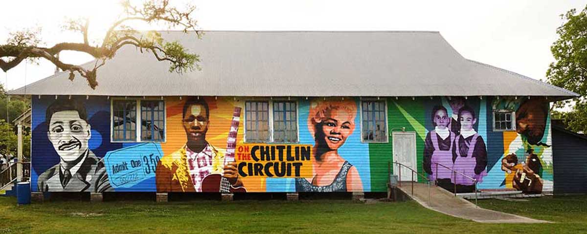 The 100 Men Hall, a Mississippi Blues Trail landmark in Bay St. Louis