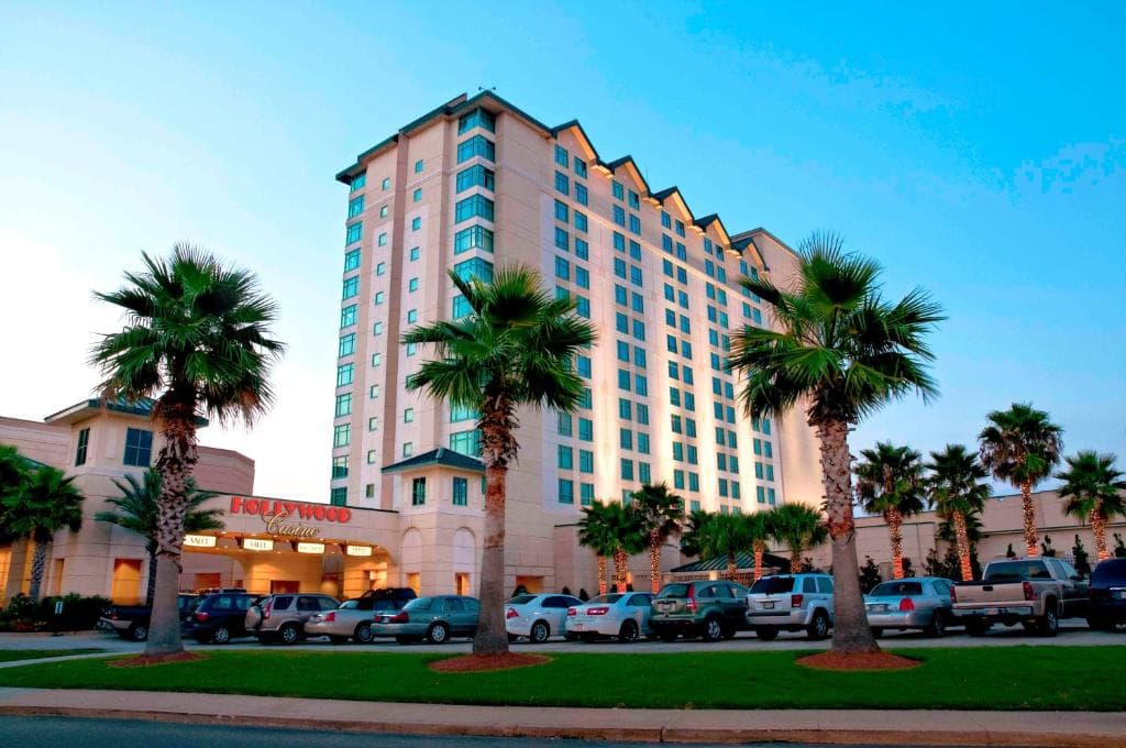 Hollywood Casino Gulf Coast, about a 15 minute drive from the park